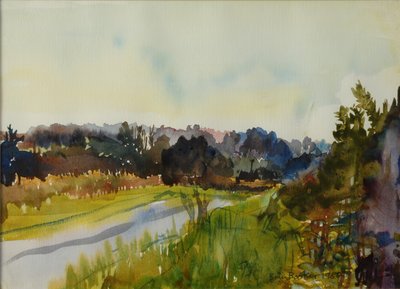 طريق البلد ، 1980 (مرحاض على ورق) بواسطة بريندا برين بوكر